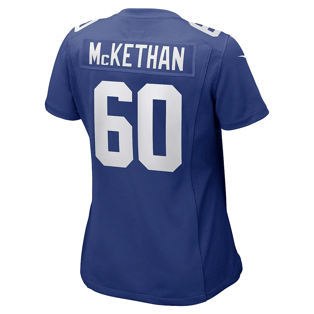 Zennovawear Women's New York Giants Marcus McKethan Royal Game Player Jersey