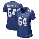 Zennovawear Women's New York Giants Mark Glowinski Royal Game Player Jersey