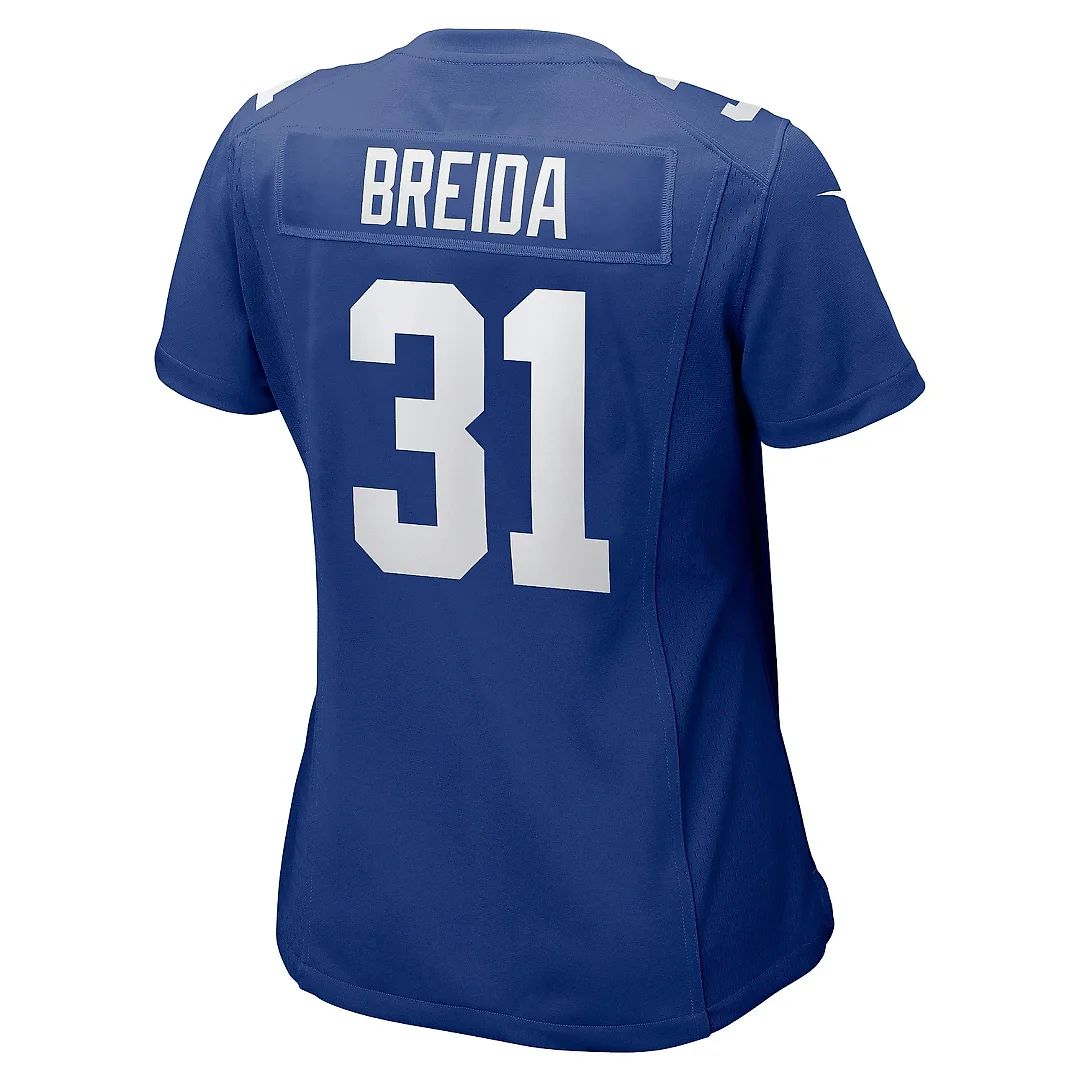 Zennovawear Women's New York Giants Matt Breida Royal Game Jersey