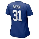 Zennovawear Women's New York Giants Matt Breida Royal Game Jersey