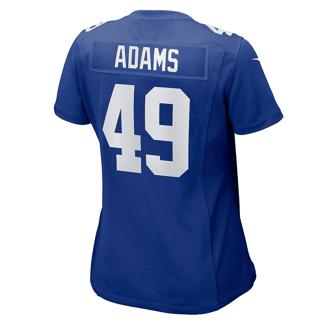 Zennovawear Women's New York Giants Matthew Adams Royal Game Jersey