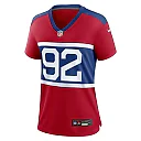 Zennovawear Women's New York Giants Michael Strahan Century Red Alternate Retired Player Game Jersey