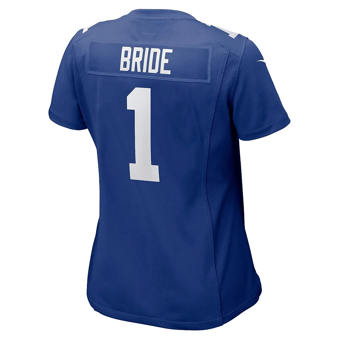 Zennovawear Women's New York Giants Number 1 Bride Royal Game Jersey