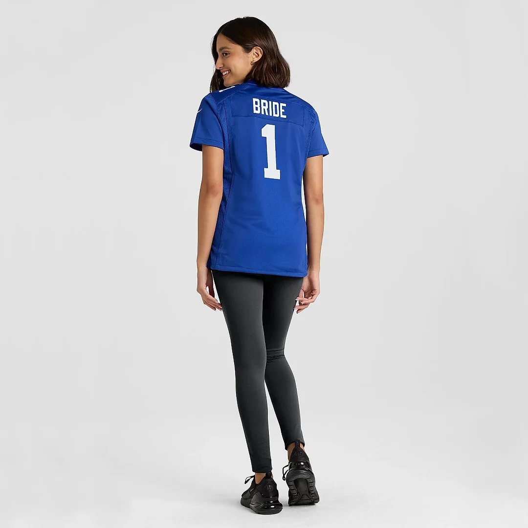 Zennovawear Women's New York Giants Number 1 Bride Royal Game Jersey