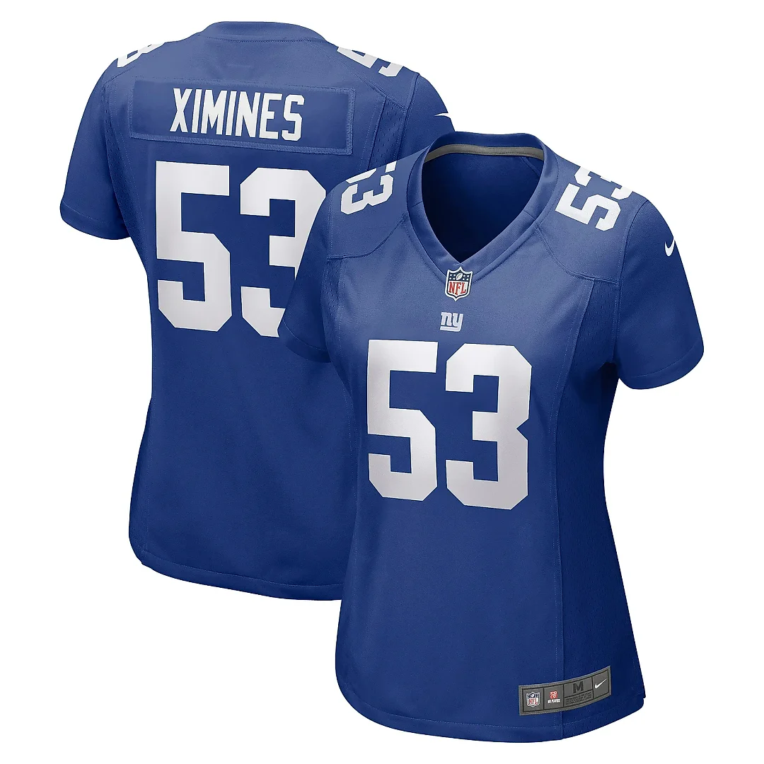Zennovawear Women's New York Giants Oshane Ximines Royal Game Jersey