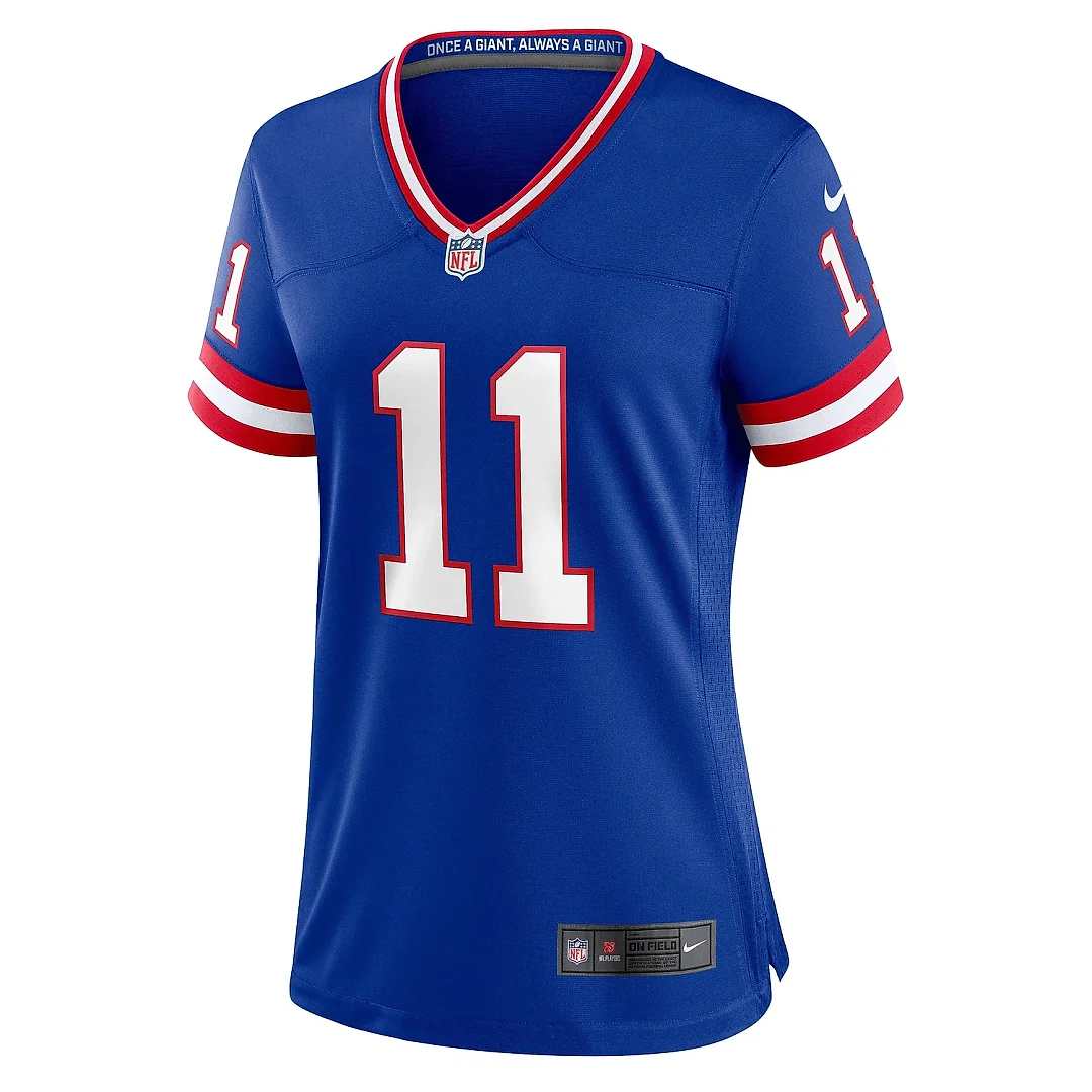 Zennovawear Women's New York Giants Phil Simms Royal Classic Retired Player Game Jersey