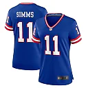 Zennovawear Women's New York Giants Phil Simms Royal Classic Retired Player Game Jersey