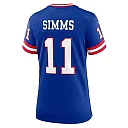 Zennovawear Women's New York Giants Phil Simms Royal Classic Retired Player Game Jersey