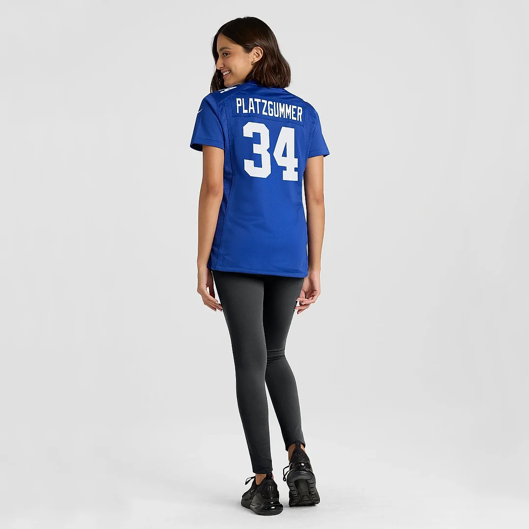 Zennovawear Women's New York Giants Sandro Platzgummer Royal Game Player Jersey