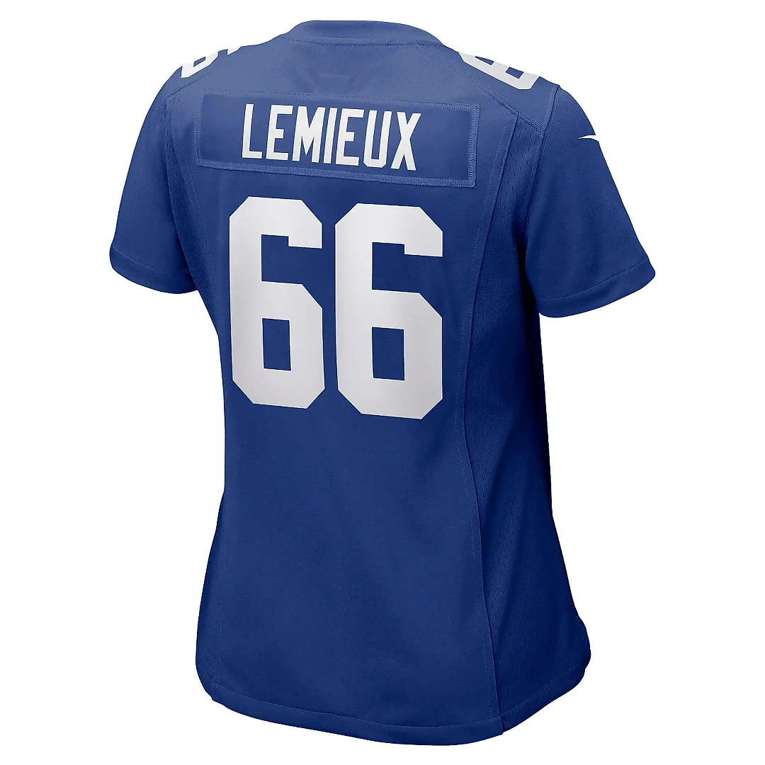 Zennovawear Women's New York Giants Shane Lemieux Royal Game Jersey