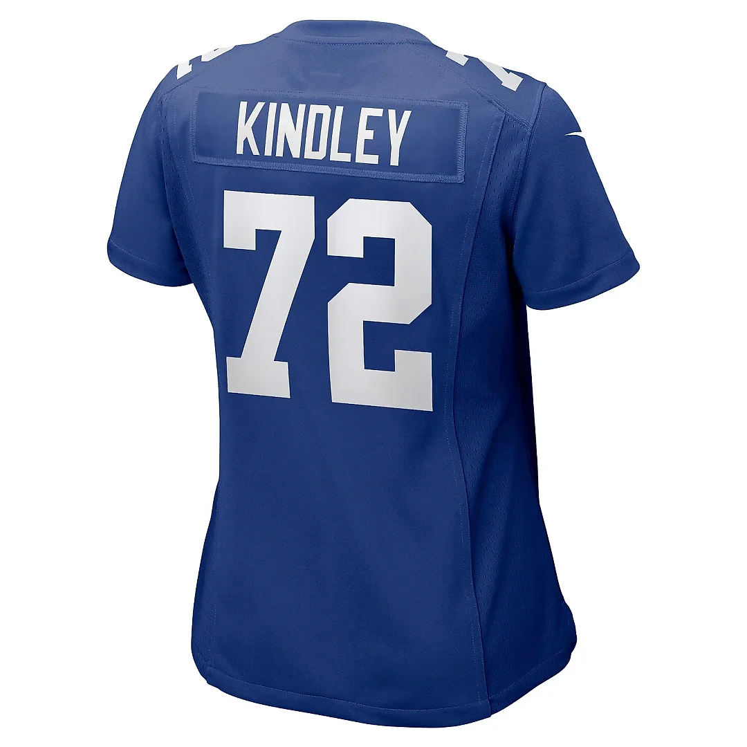 Zennovawear Women's New York Giants Solomon Kindley Royal Home Game Player Jersey