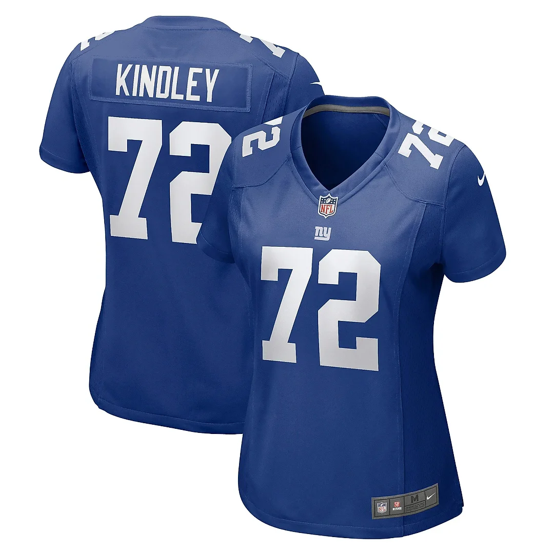 Zennovawear Women's New York Giants Solomon Kindley Royal Home Game Player Jersey