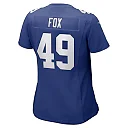 Zennovawear Women's New York Giants Tomon Fox Royal Game Player Jersey