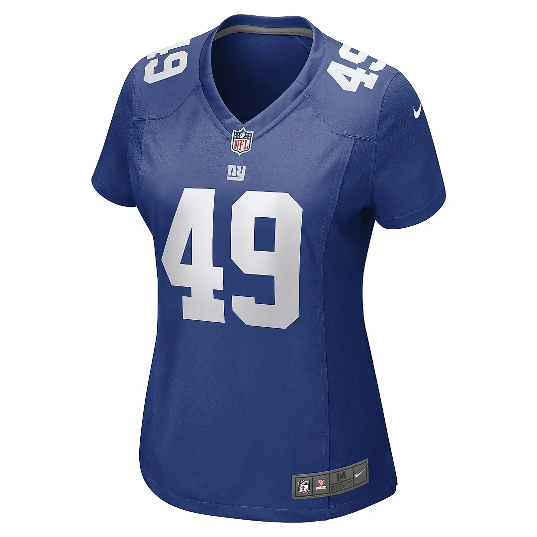 Zennovawear Women's New York Giants Tomon Fox Royal Game Player Jersey