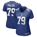 Zennovawear Women's New York Giants Tyre Phillips Royal Game Player Jersey
