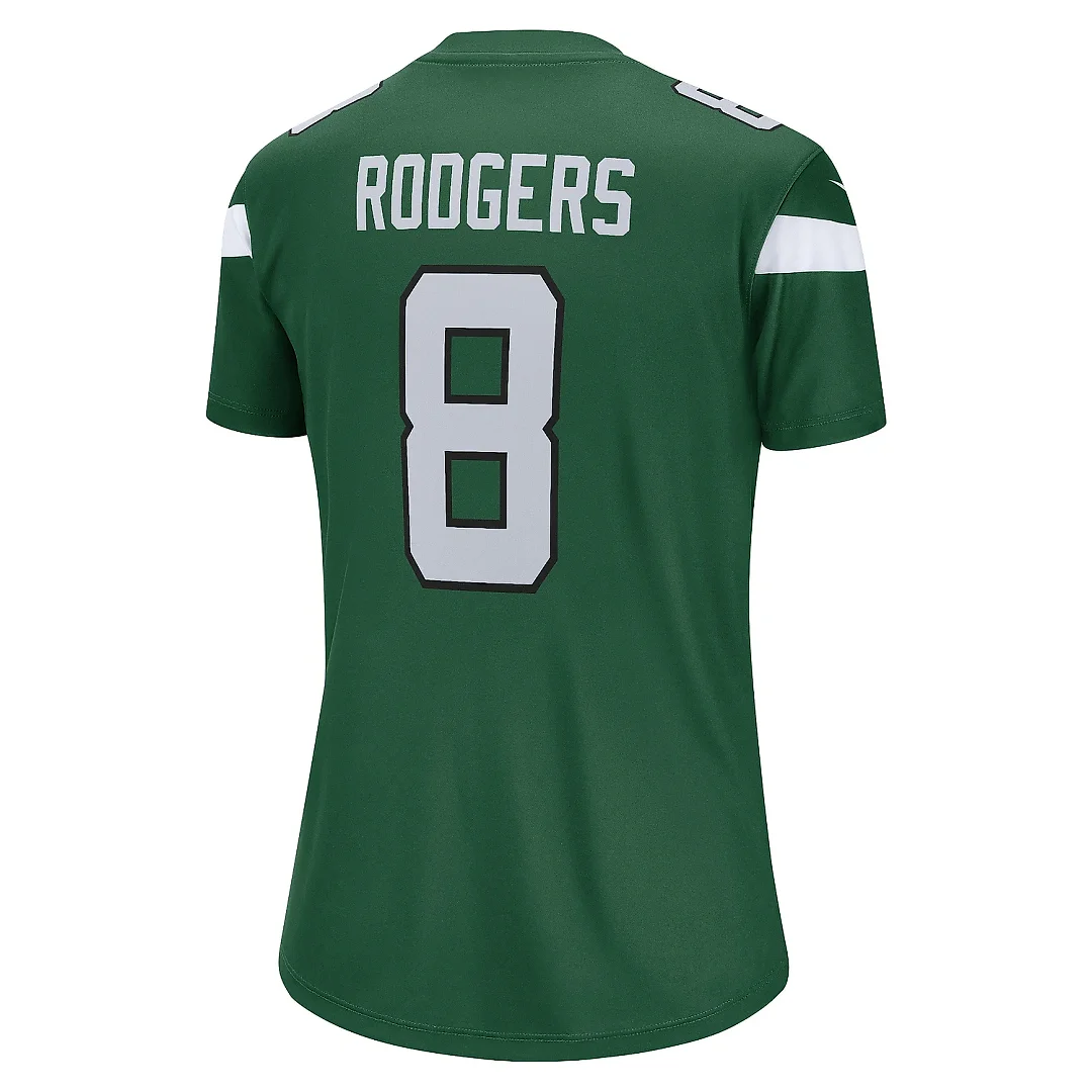 Zennovawear Women's New York Jets Aaron Rodgers Gotham Green Team Legend Player Performance Top