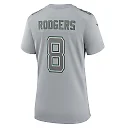 Zennovawear Women's New York Jets Aaron Rodgers Heather Gray Atmosphere Fashion Game Jersey
