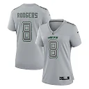 Zennovawear Women's New York Jets Aaron Rodgers Heather Gray Atmosphere Fashion Game Jersey