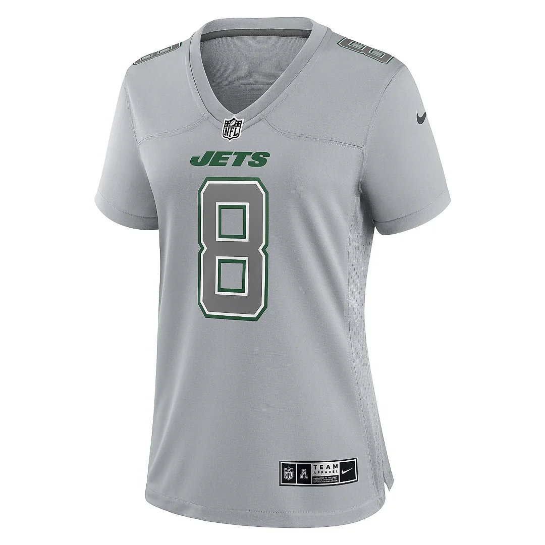 Zennovawear Women's New York Jets Aaron Rodgers Heather Gray Atmosphere Fashion Game Jersey