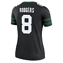 Zennovawear Women's New York Jets Aaron Rodgers Legacy Black Alternate Legend Player Performance Top