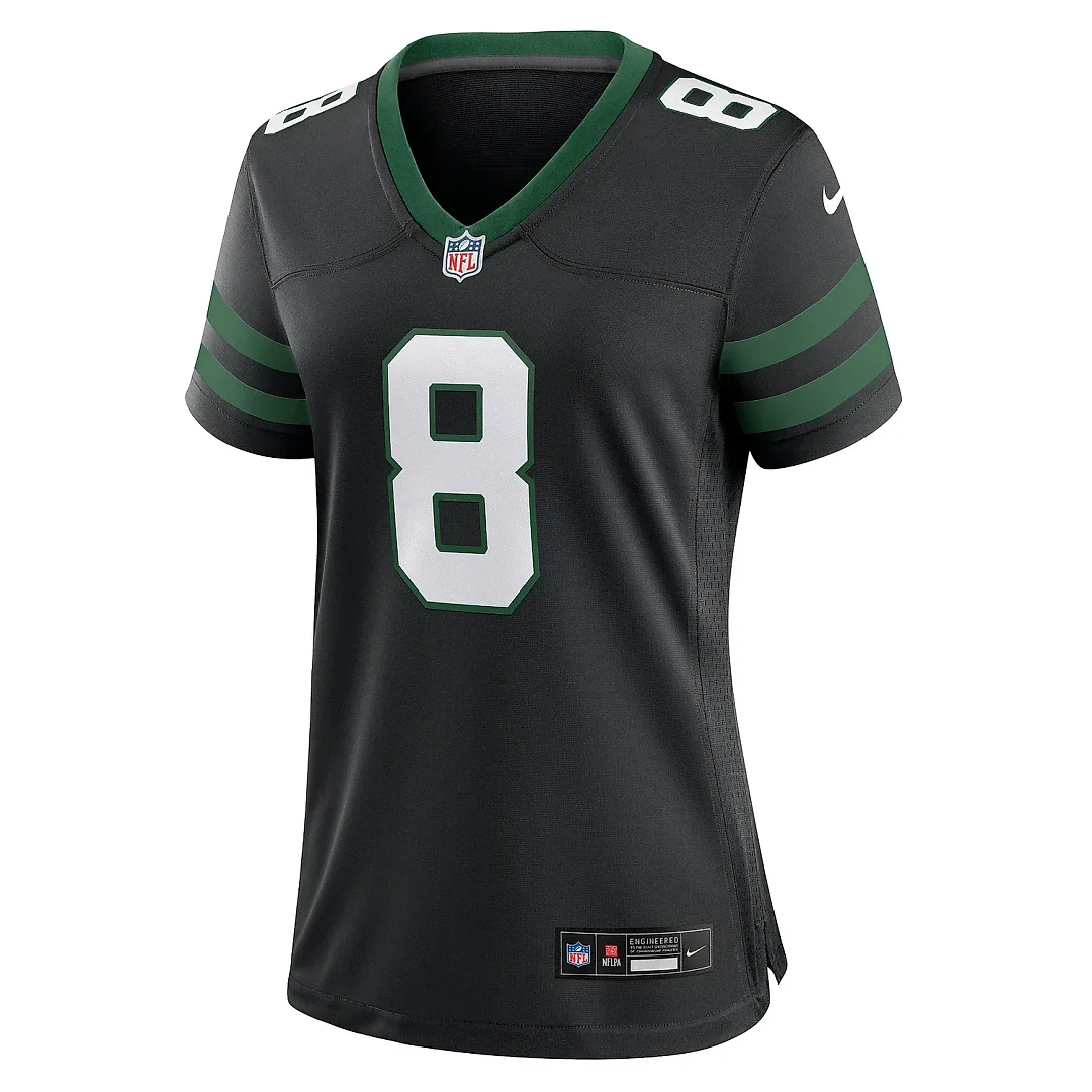 Zennovawear Women's New York Jets Aaron Rodgers Legacy Black Alternate Game Jersey