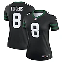 Zennovawear Women's New York Jets Aaron Rodgers Legacy Black Alternate Legend Player Performance Top