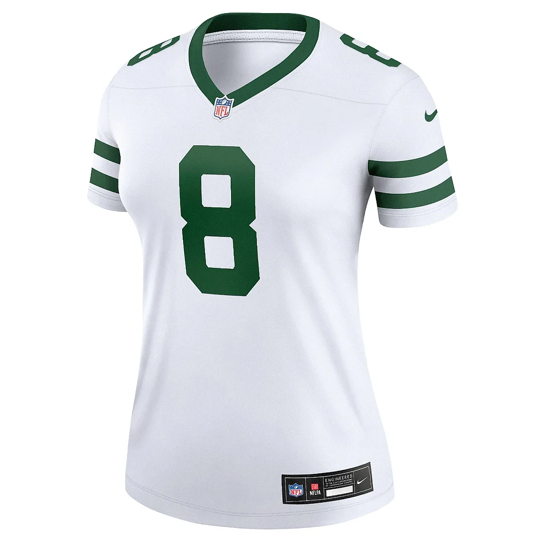 Zennovawear Women's New York Jets Aaron Rodgers Legacy White Legend Player Performance Top