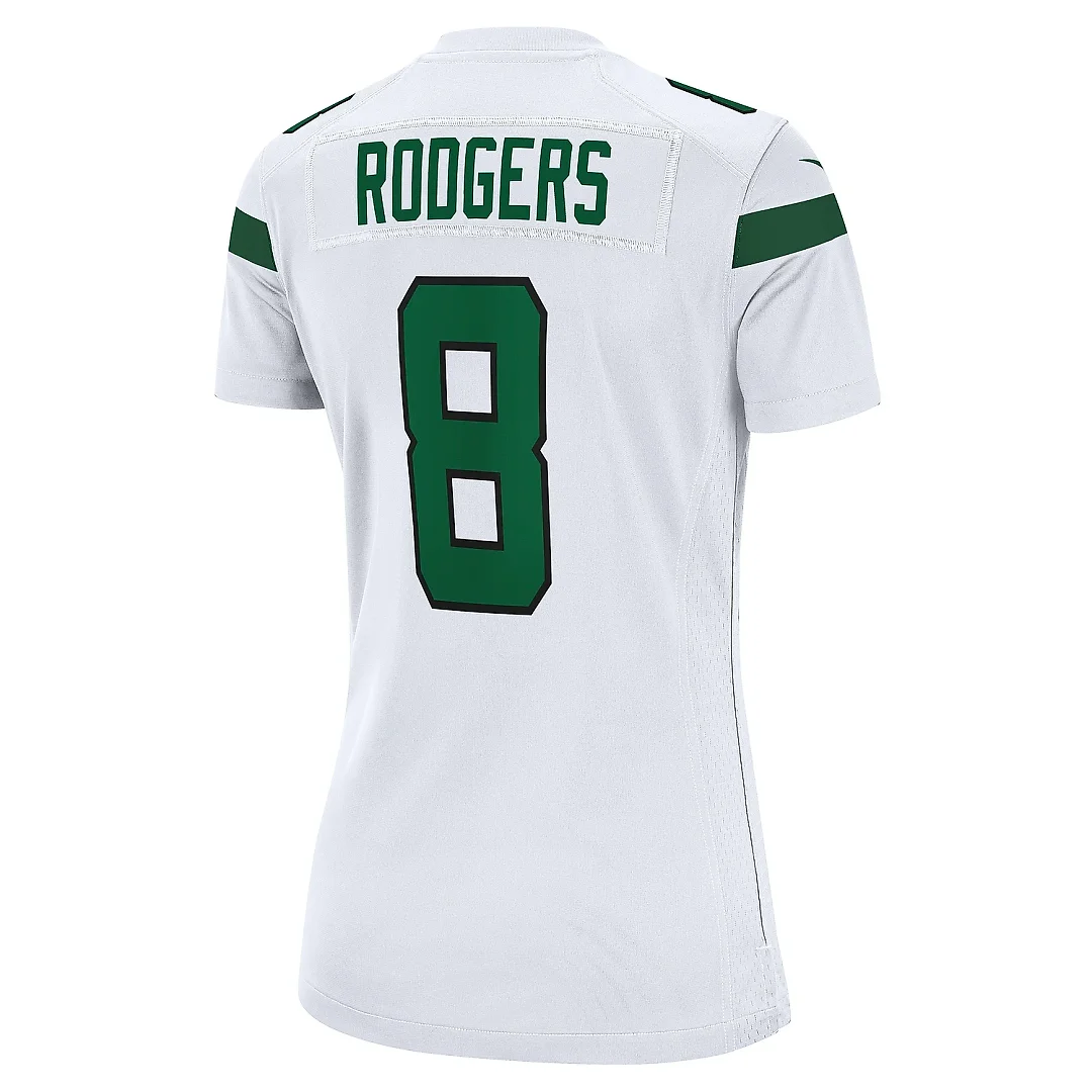 Zennovawear Women's New York Jets Aaron Rodgers White Player Jersey