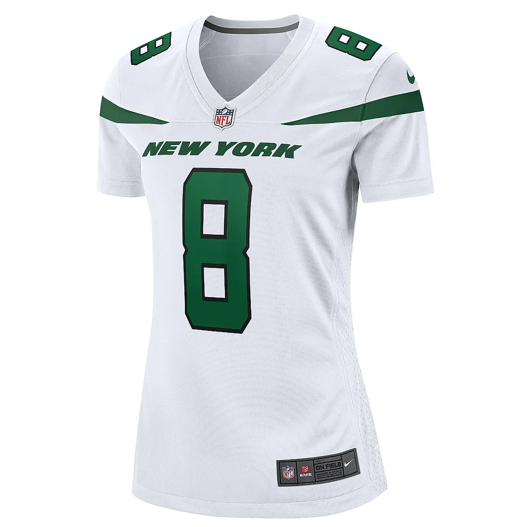 Zennovawear Women's New York Jets Aaron Rodgers White Player Jersey