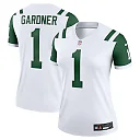 Zennovawear Women's New York Jets Ahmad Sauce Gardner Classic Alternate White Alternate Legend Player Performance Top