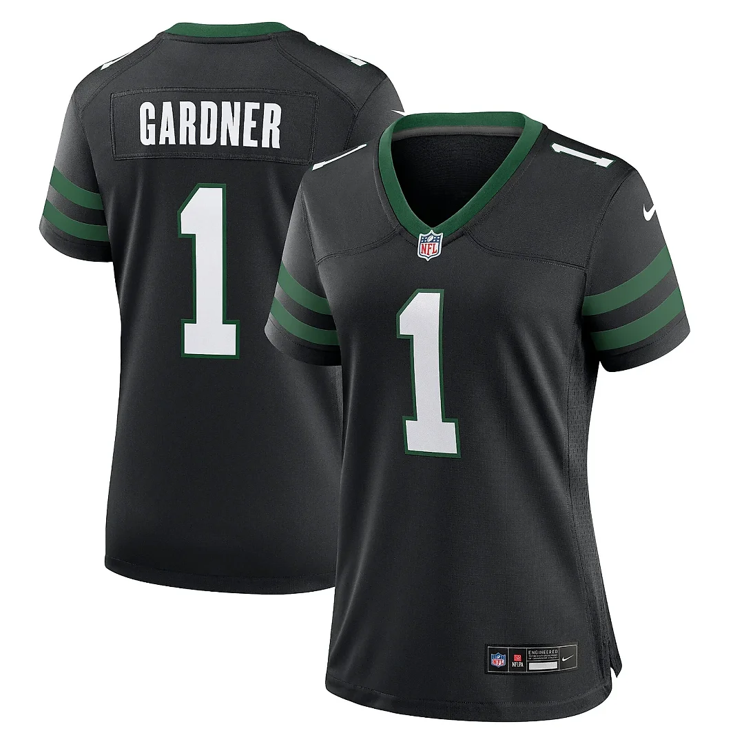 Zennovawear Women's New York Jets Ahmad Sauce Gardner Legacy Black Alternate Game Jersey