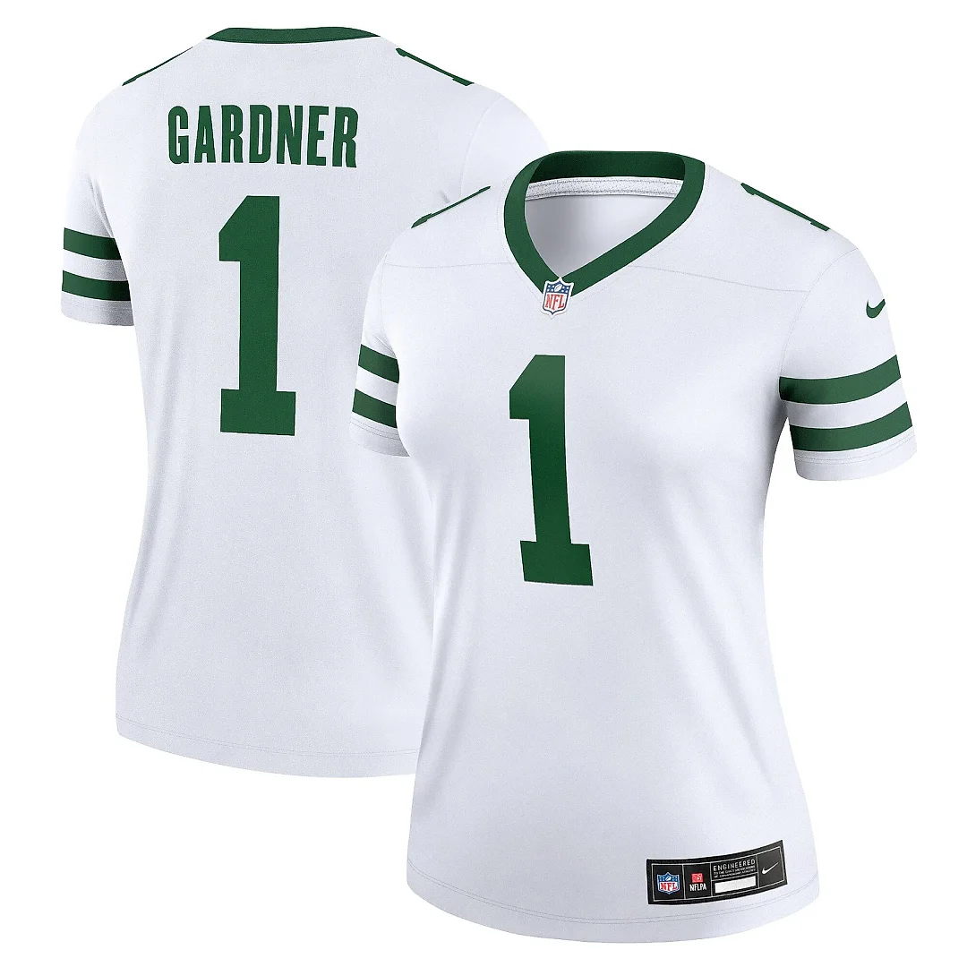 Zennovawear Women's New York Jets Ahmad Sauce Gardner Legacy White Legend Player Performance Top