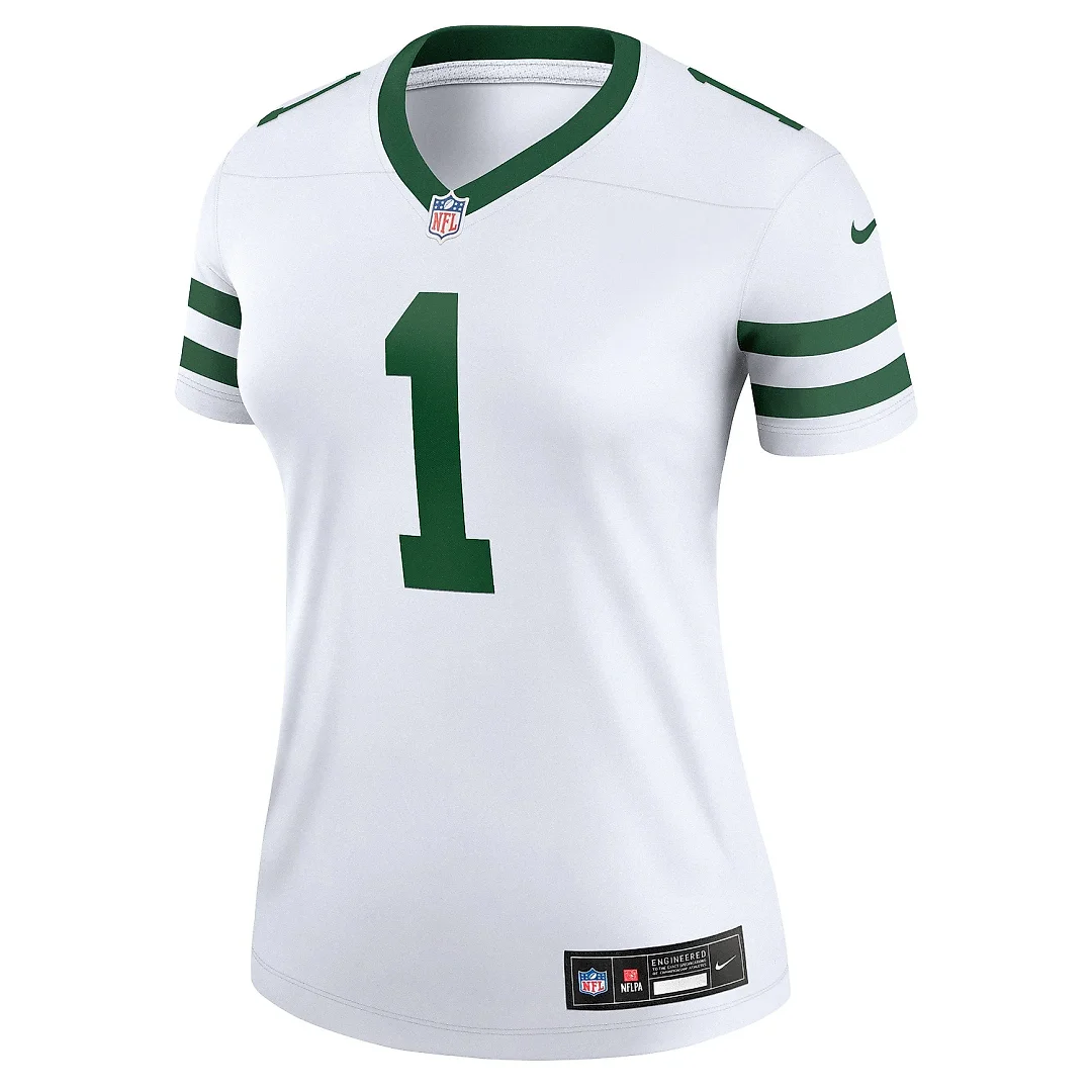 Zennovawear Women's New York Jets Ahmad Sauce Gardner Legacy White Legend Player Performance Top