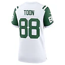 Zennovawear Women's New York Jets Al Toon White Classic Alternate Retired Player Game Jersey