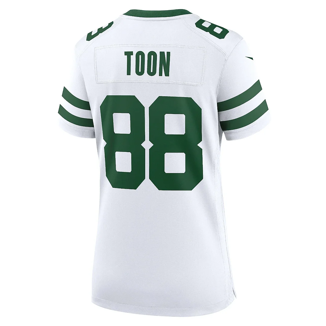 Zennovawear Women's New York Jets Al Toon White Legacy Retired Player Game Jersey