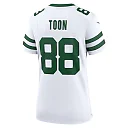 Zennovawear Women's New York Jets Al Toon White Legacy Retired Player Game Jersey