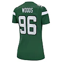 Zennovawear Women's New York Jets Al Woods Gotham Green Game Jersey