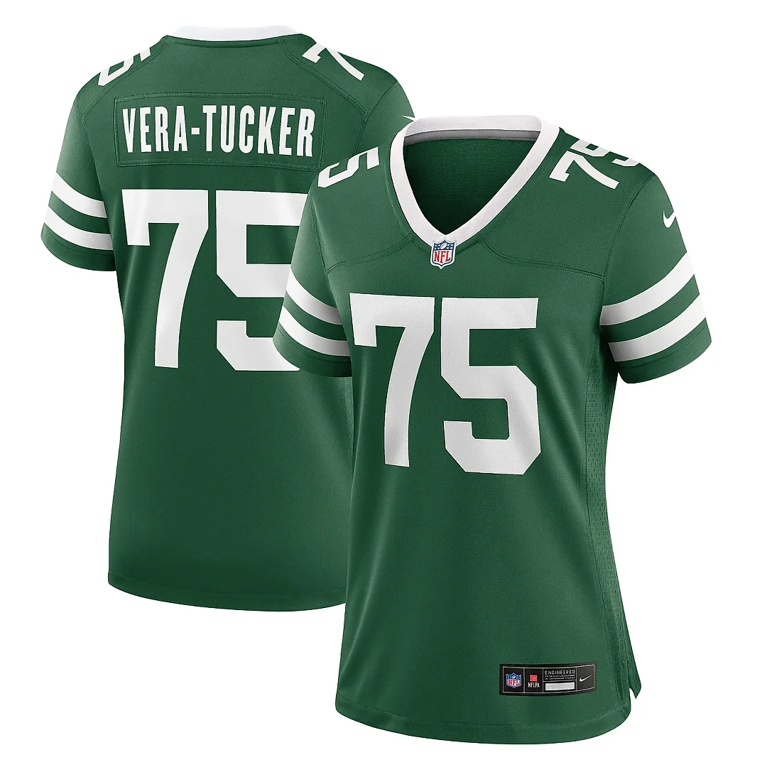 Zennovawear Women's New York Jets Alijah Vera-Tucker Legacy Green Team Game Jersey