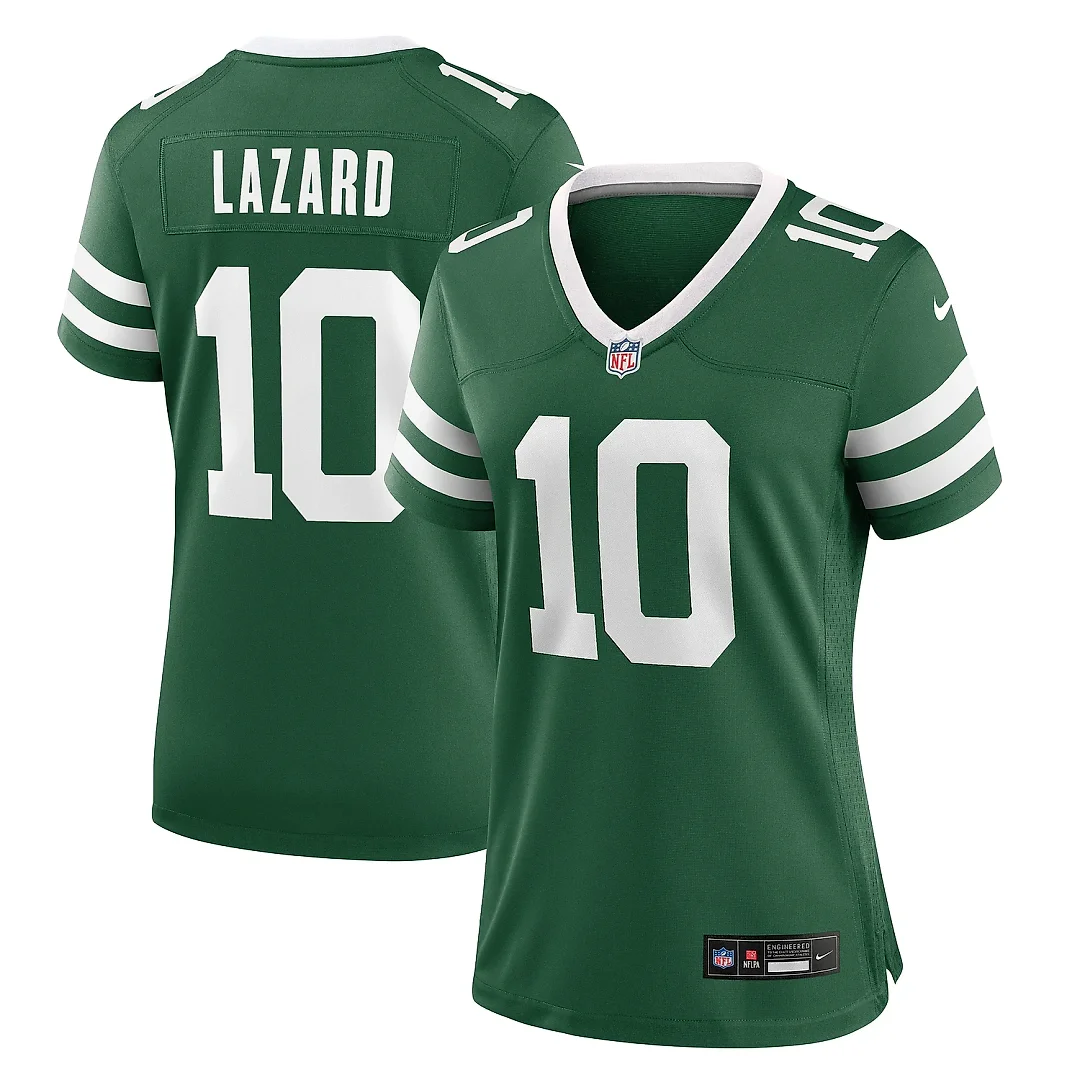 Zennovawear Women's New York Jets Allen Lazard Legacy Green Team Game Jersey