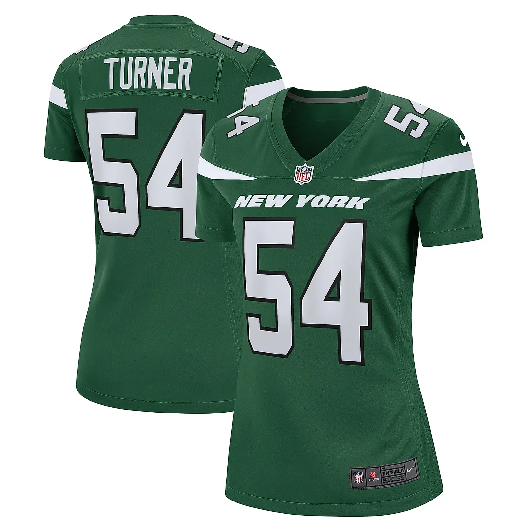 Zennovawear Women's New York Jets Billy Turner Gotham Green Game Jersey