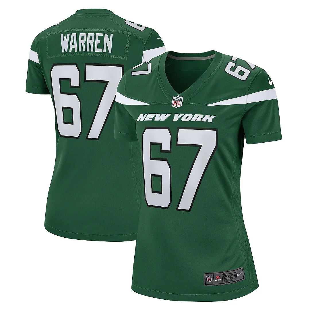 Zennovawear Women's New York Jets Carter Warren Gotham Green Game Jersey