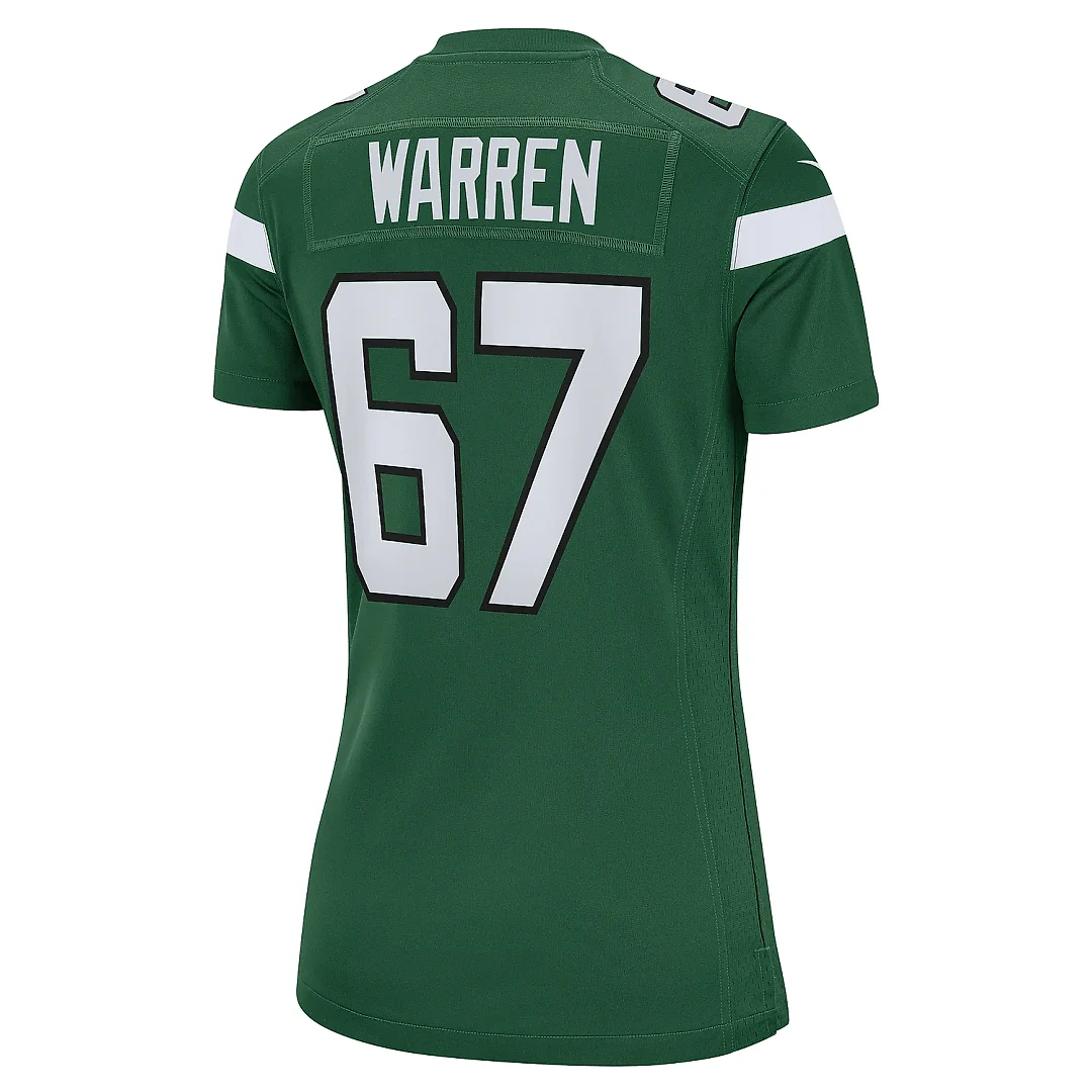 Zennovawear Women's New York Jets Carter Warren Gotham Green Game Jersey