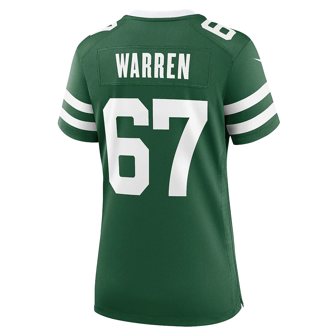 Zennovawear Women's New York Jets Carter Warren Legacy Green Team Game Jersey