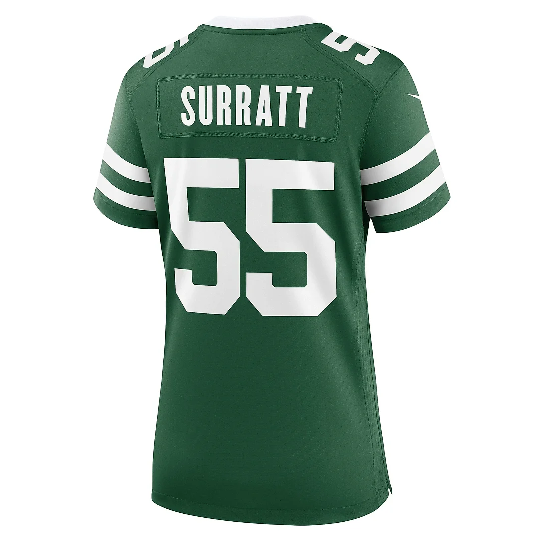 Zennovawear Women's New York Jets Chazz Surratt Legacy Green Team Game Jersey