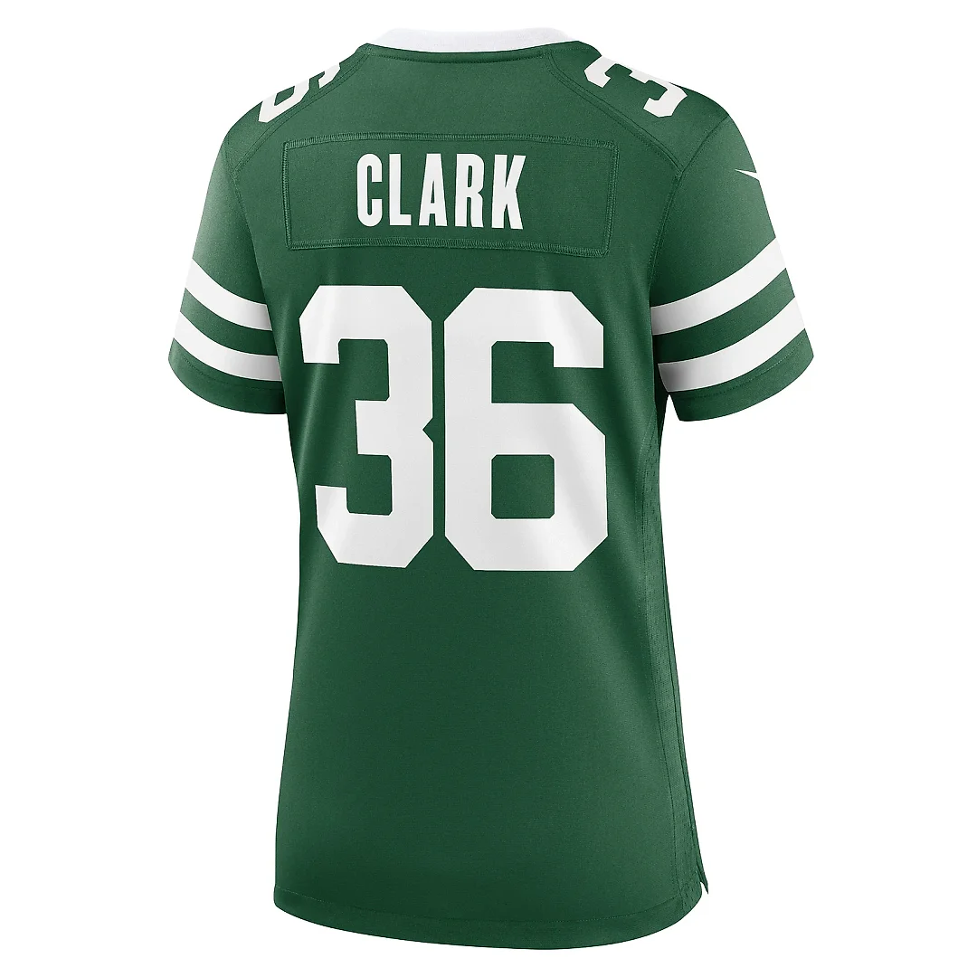 Zennovawear Women's New York Jets Chuck Clark Legacy Green Team Game Jersey