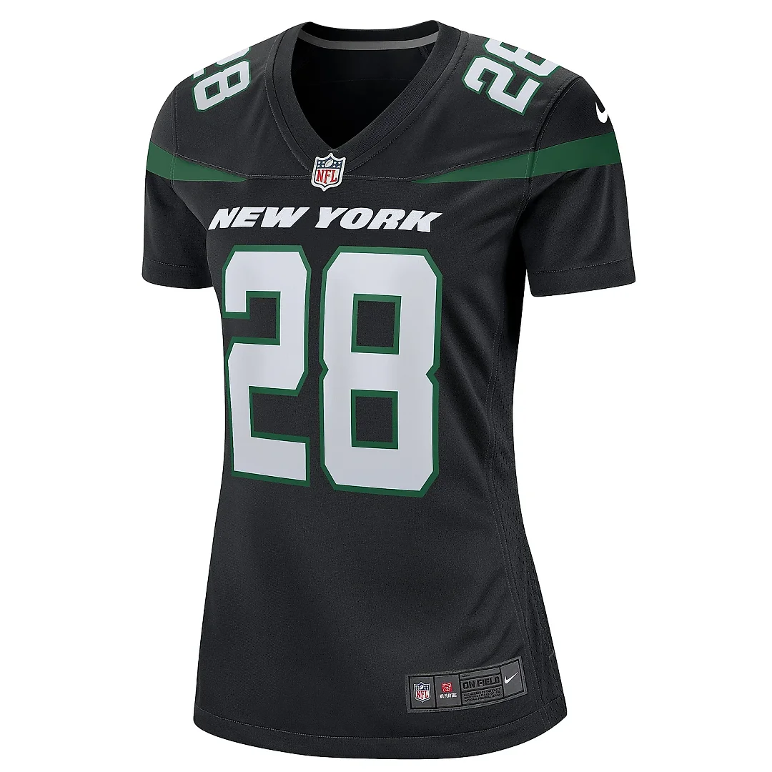 Zennovawear Women's New York Jets Curtis Martin Black Retired Player Jersey