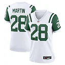 Zennovawear Women's New York Jets Curtis Martin White Classic Alternate Retired Player Game Jersey