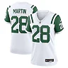Zennovawear Women's New York Jets Curtis Martin White Classic Alternate Retired Player Game Jersey