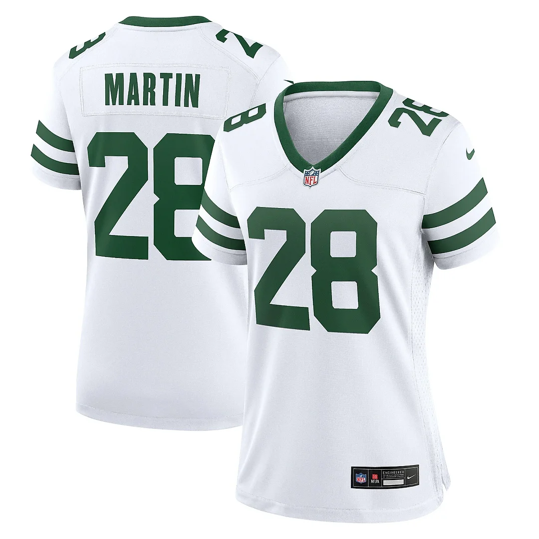 Zennovawear Women's New York Jets Curtis Martin White Legacy Retired Player Game Jersey