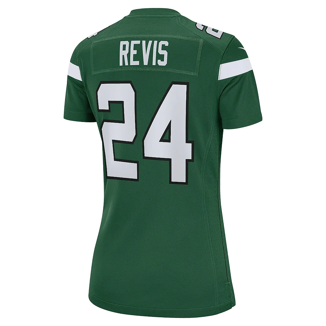 Zennovawear Women's New York Jets Darrelle Revis Gotham Green Retired Player Game Jersey